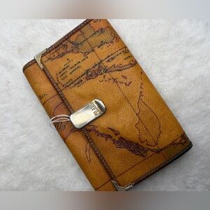 Vintage Map Print Alviero Martini 1A Classe Geo Classic map print wallet
